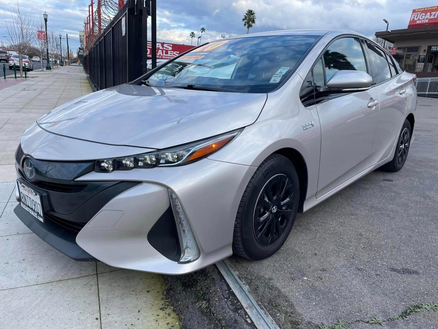 2020 SILVER /BLACK Toyota Prius Prime (JTDKARFP0L3) , located at 744 E Miner Ave, Stockton, CA, 95202, (209) 944-5770, 37.956863, -121.282082 - Photo#1